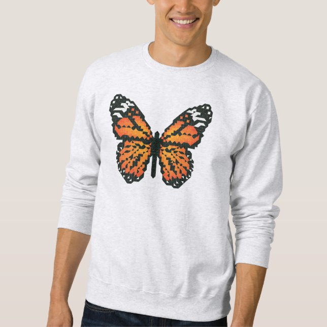Sudadera Mariposa monarca en polígono (Anverso)