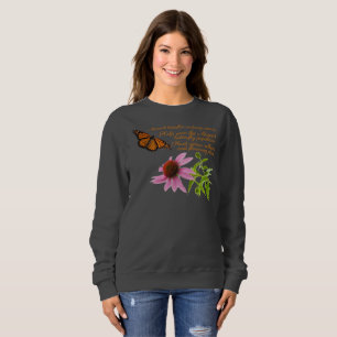 Sudadera Mariposa monarca, flor de cono