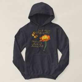 Sudadera Mariposa monarca, flor zinnia,