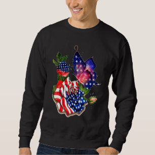 Sudadera Mariposa Orgullosa Y Rosa De Independencia De La B