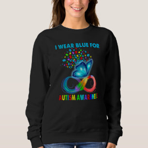 Sudadera Mariposa Que Uso Azul Para Concienciar Sobre El Au
