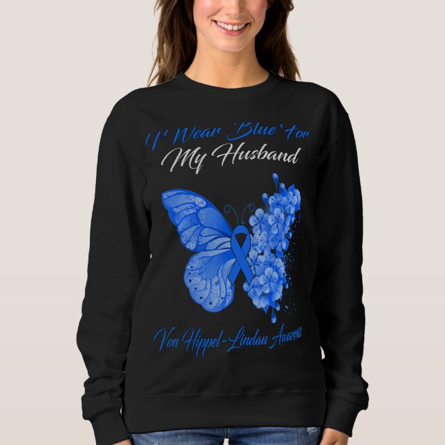 Sudadera Mariposa Que Uso Azul Para Mi Esposo Von Hippel Li (Anverso)