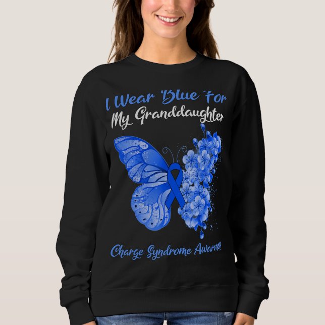 Sudadera Mariposa Que Uso Azul Para Mi Nieta Cargo (Anverso)