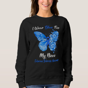 Sudadera Mariposa Que Uso Azul Para Mi Niña Tubería Sclero