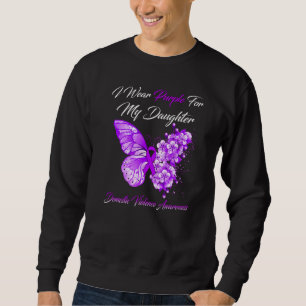 Sudadera Mariposa Que Uso Púrpura Para Mi Hija Doméstica V