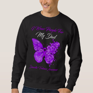 Sudadera Mariposa Que Uso Púrpura Para Mi Padre Violencia D
