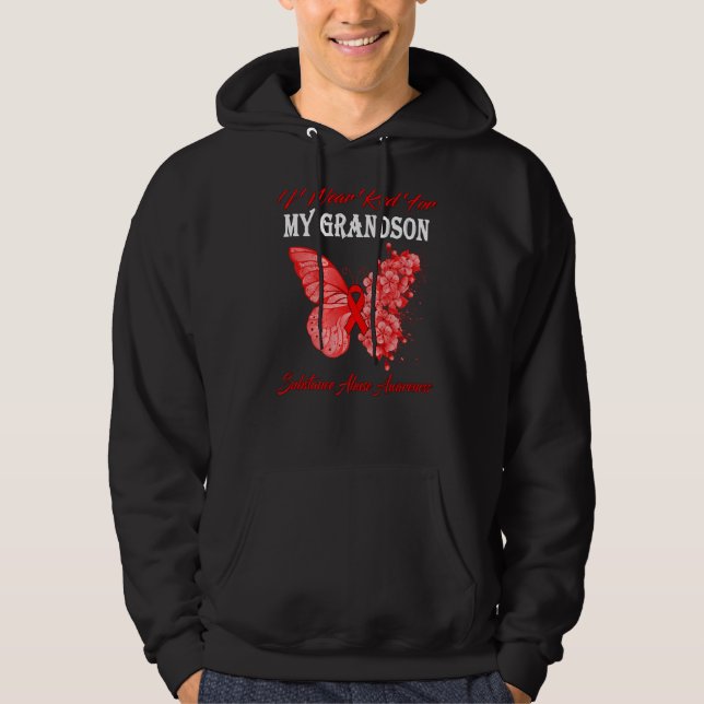 Sudadera Mariposa Que Uso Rojo Para Mi Abuela Sustancia Abu (Anverso)