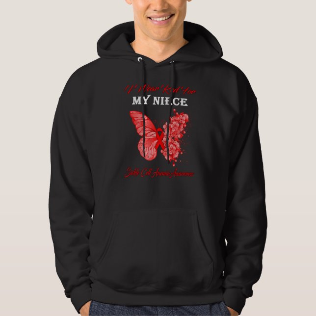 Sudadera Mariposa Que Uso Rojo Para Mi Anema De Célula De E (Anverso)