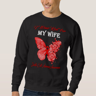 Sudadera Mariposa Que Uso Rojo Para Mi Esposa Célula Anémic