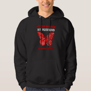 Sudadera Mariposa Que Uso Rojo Para Mi Marido Hemophilia Aw