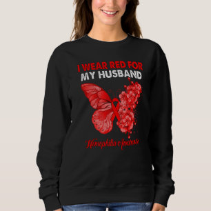 Sudadera Mariposa Que Uso Rojo Para Mi Marido Hemophilia Aw