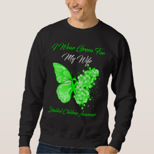 Sudadera Mariposa Que Uso Verde Para Mi Esposa Hija Discapa
