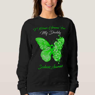 Sudadera Mariposa Que Uso Verde Para Mi Papi Scoliosis Awar