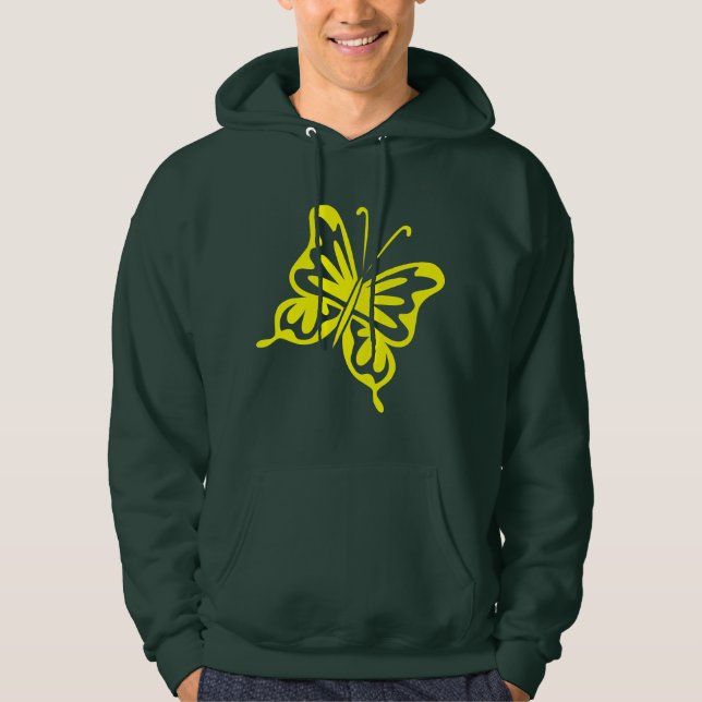 Sudadera Mariposa retro - Amarillo (Anverso)