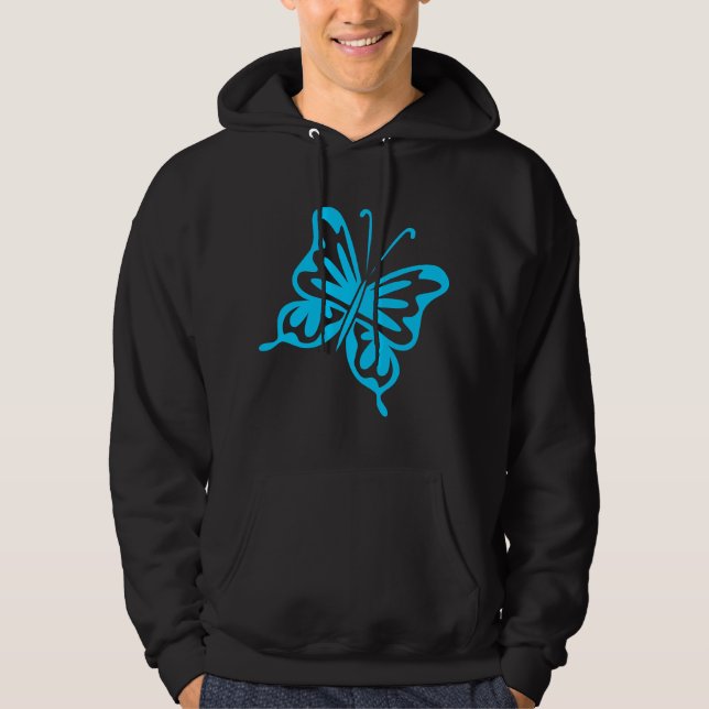 Sudadera Mariposa retro - Azul cielo (Anverso)