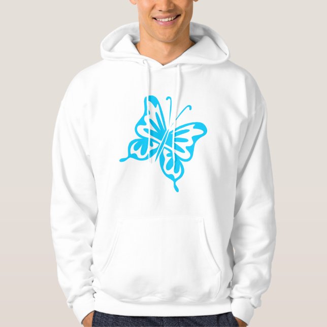 Sudadera Mariposa retro - Azul cielo (Anverso)