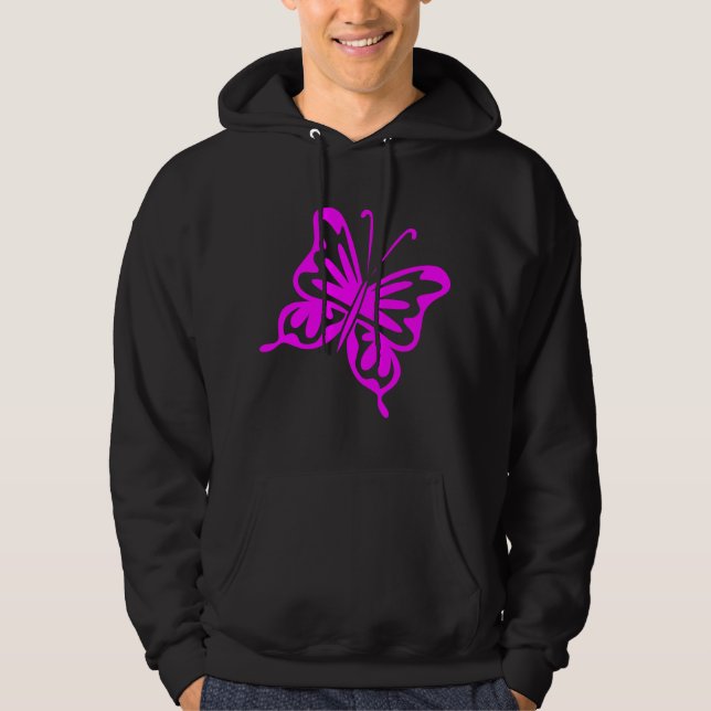 Sudadera Mariposa retro - magenta (Anverso)