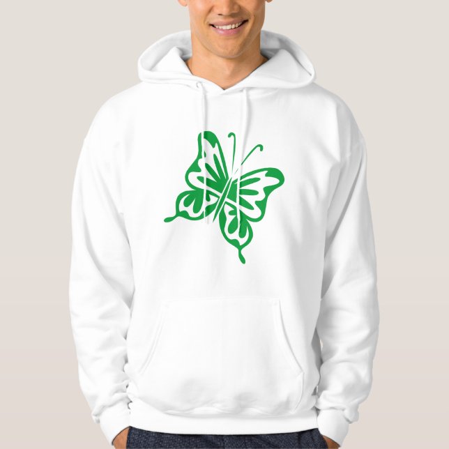 Sudadera Mariposa retro - Verde de hierba (Anverso)