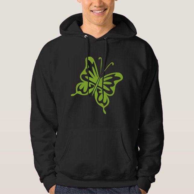 Sudadera Mariposa retro - verde marciano (Anverso)