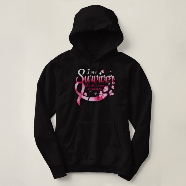 Sudadera Mariposa rosa Soy un sobreviviente de cáncer de ma (Diseño del anverso)