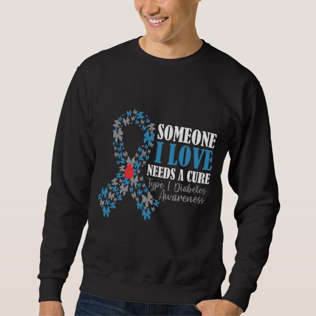 Sudadera Mariposa T1D Sensibilización sobre la diabetes Apo (Anverso)