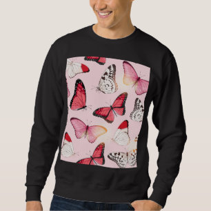 Sudadera Mariposa tropical detallada: patrón de cosecha