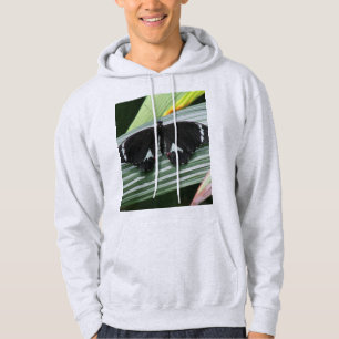 Sudadera Mariposa tropical negra y blanca