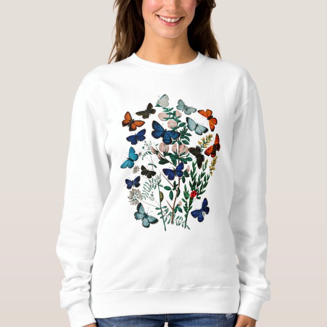 Sudadera mariposas, caprichos, naturaleza, regalo para ella (Anverso)