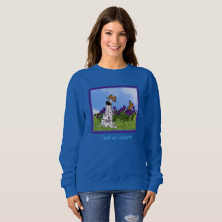 Sudadera Mariposas de Cachorro de Dalmacia Personalizada Ar