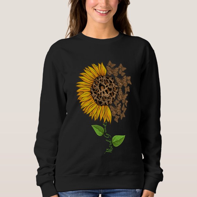 Sudadera Mariposas de leopardo de tercer grado y girasol de (Anverso)