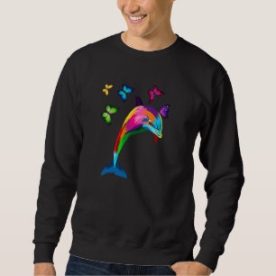 Sudadera Mariposas delfines coloridas