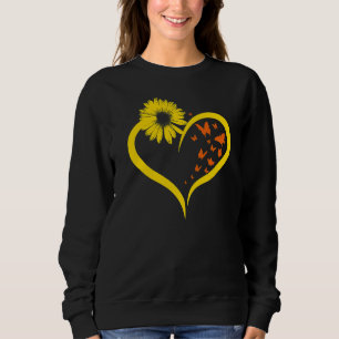 Sudadera Mariposas girasoles Corazón Naturaleza hippie Vint