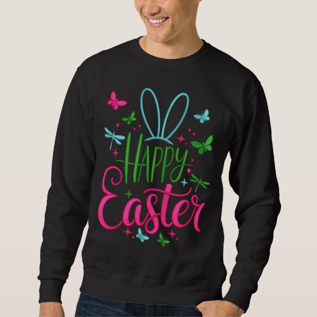 Sudadera Mariposas Libélulas Felices Pascua Brillante Prima (Anverso)
