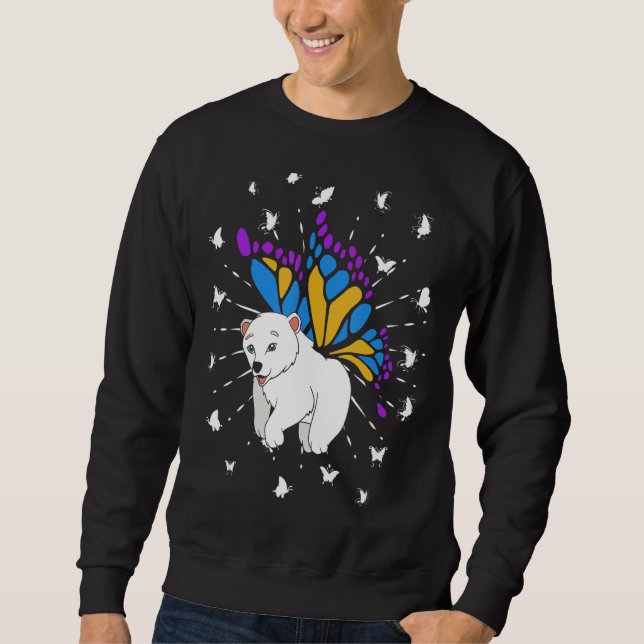 Sudadera Mariposas mágicas inspiran polar animal ártico (Anverso)