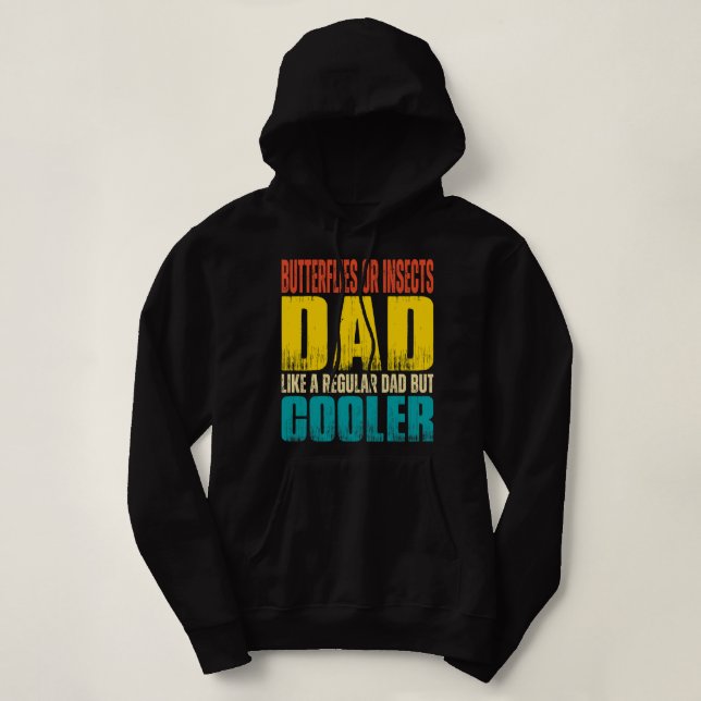 Sudadera Mariposas o insectos hombres papá como papá normal (Diseño del anverso)