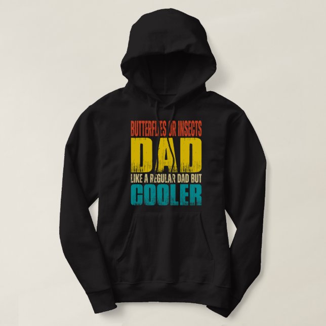Sudadera Mariposas o insectos hombres papá como papá normal (Diseño del anverso)