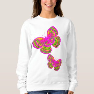 Sudadera Mariposas rosas y verdes