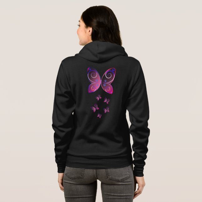 Sudadera mariposas voladoras naturaleza hoodie (Reverso completo)