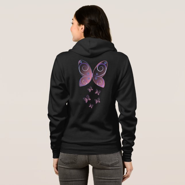 Sudadera mariposas voladoras naturaleza hoodie (Reverso completo)