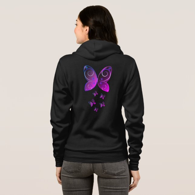 Sudadera mariposas voladoras naturaleza hoodie (Reverso completo)