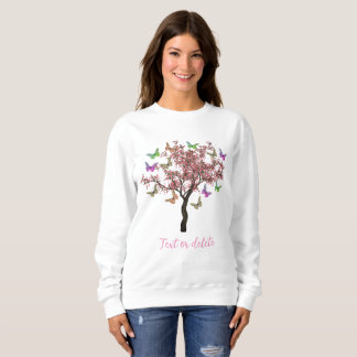 Sudadera Mariposas Y Árbol De Flores Personalizadas