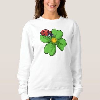Sudadera Mariquitas y Hojas Verdes Ilustración de la Natura