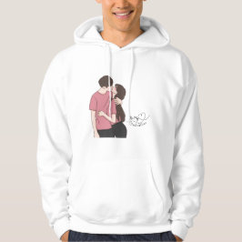 Sudadera Marrón Champagne Rosa Be My Valentine Couple Hoodi