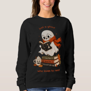 Sudadera marrón chocolate acogedora con fantasma l
