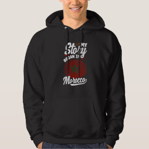 Sudadera Marruecos Marroquí Bandera de Marruecos Mi histori