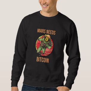 Sudadera Mars Necesita Bitcoin Gráfico Espacio Planeta Crip