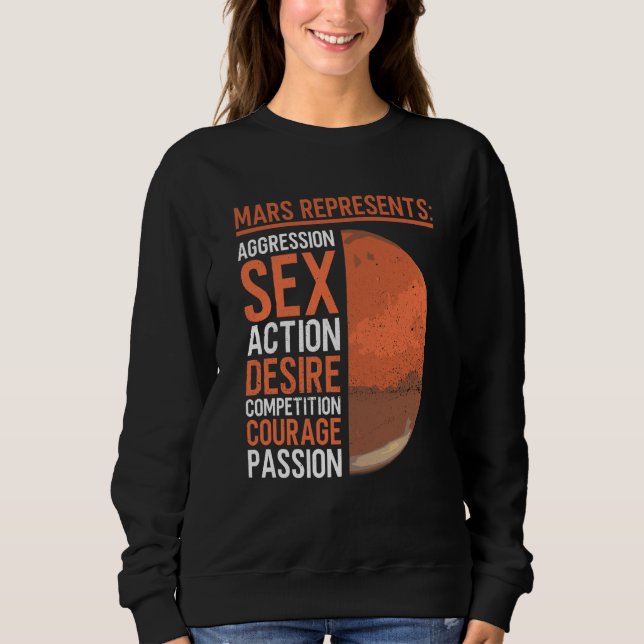 Sudadera Mars Planet Astrology Mars Spirituality (Anverso)