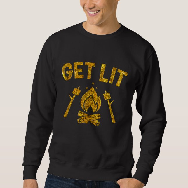 Sudadera Marshmallow de Campfire T Smores Get Lit Camping J (Anverso)