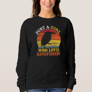 Sudadera Martín Pescador Vintage Solo Una Chica Que Ama Al