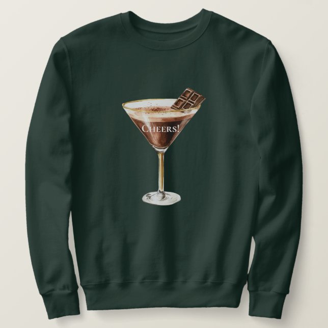 Sudadera Martini de chocolate (Anverso del diseño)